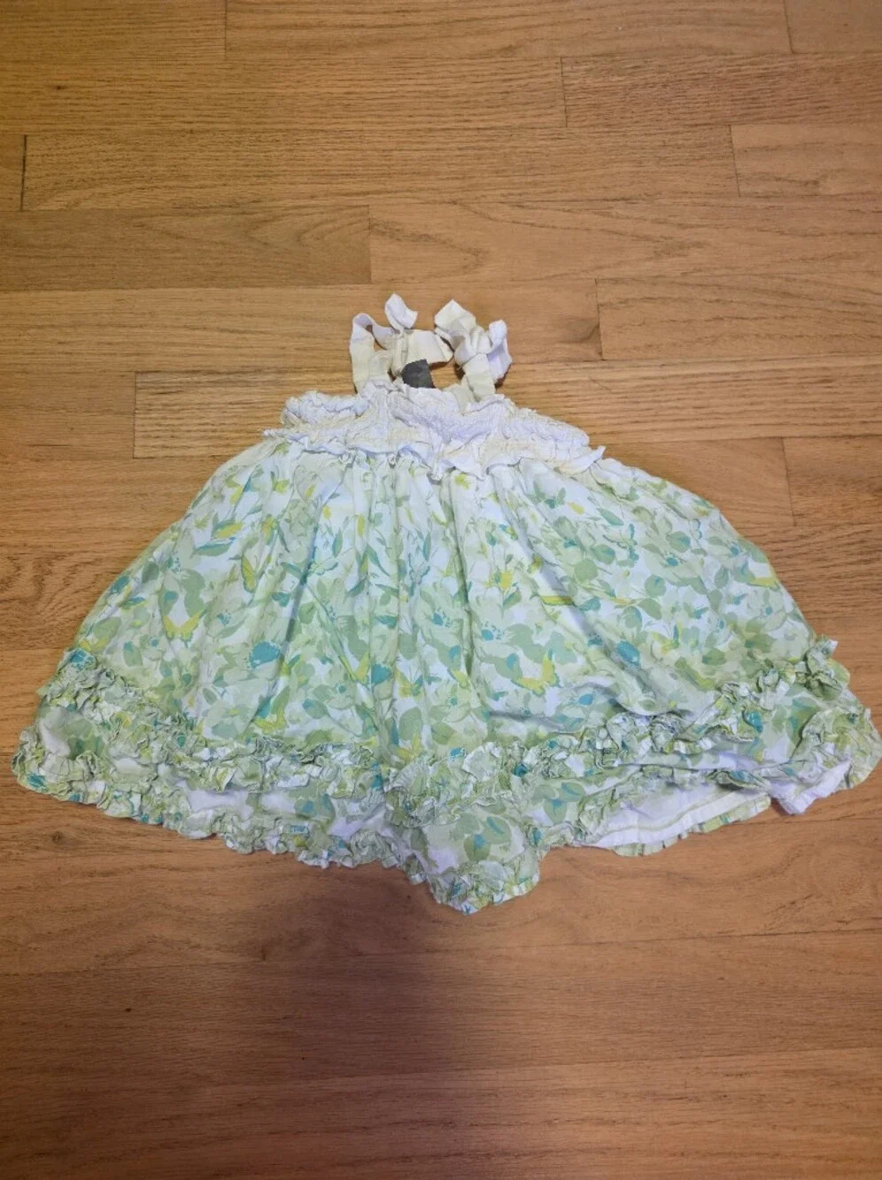 Baby Gap Girls' Light Green Floral Ruffle Sundress 0-3 Months